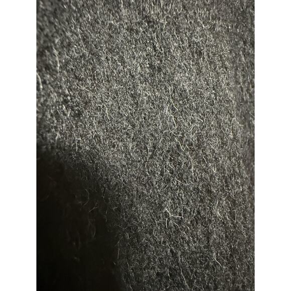 Bogner Coat woman Large Charcoal Belted Overcoat Made in West Germany - Picture 7 of 16